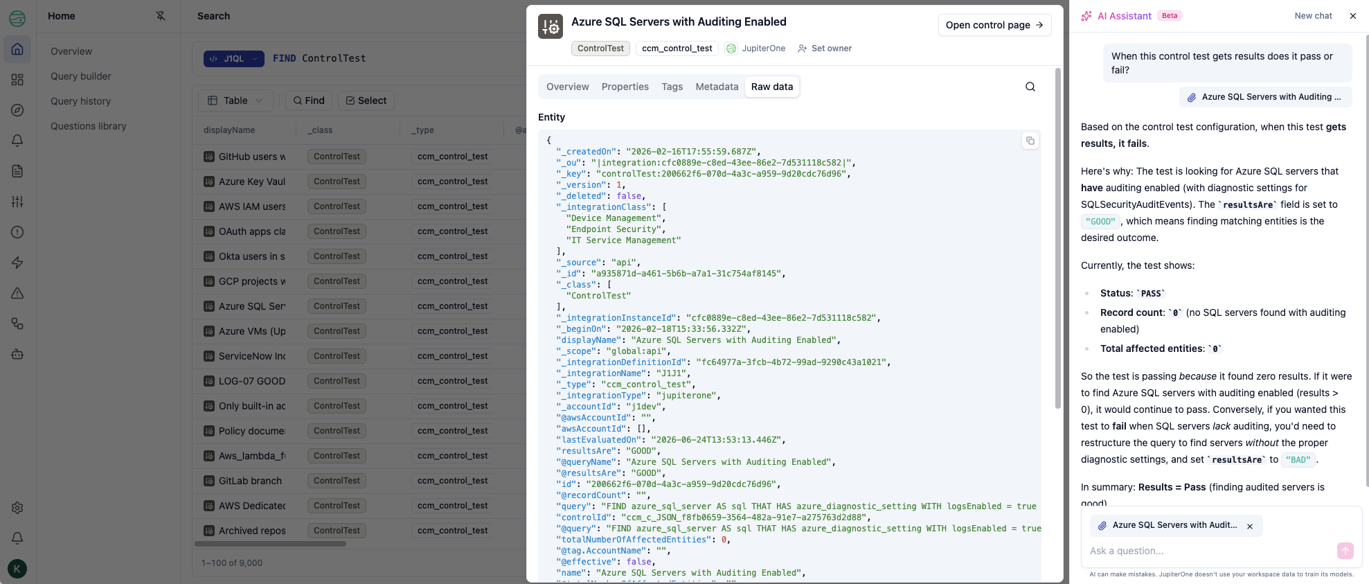 AI assistant with entity context