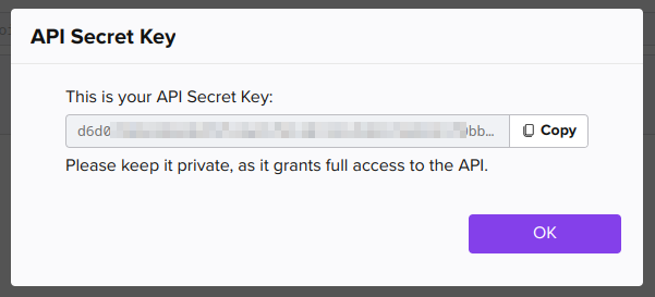 Armis API Secret Key