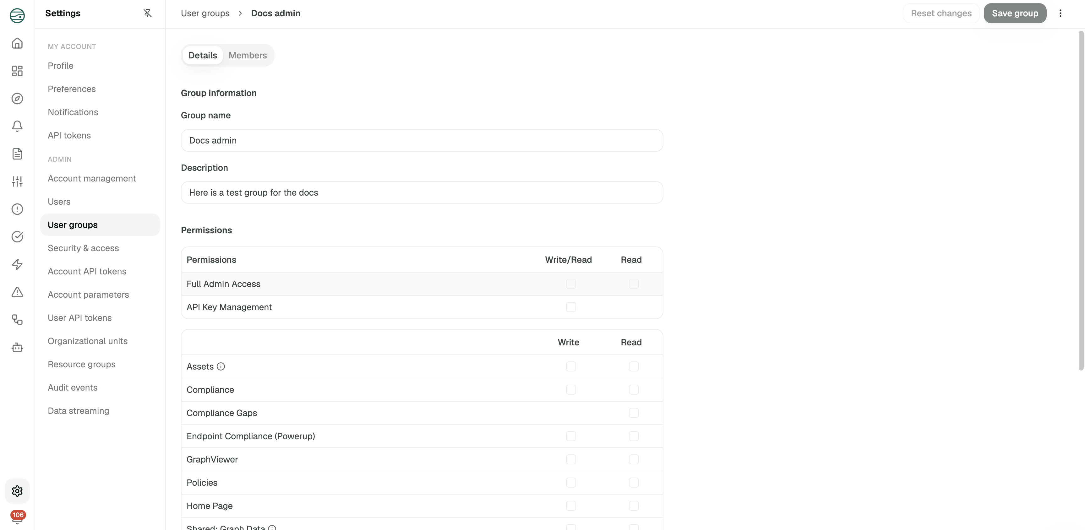 Create and edit user groups within JupiterOne