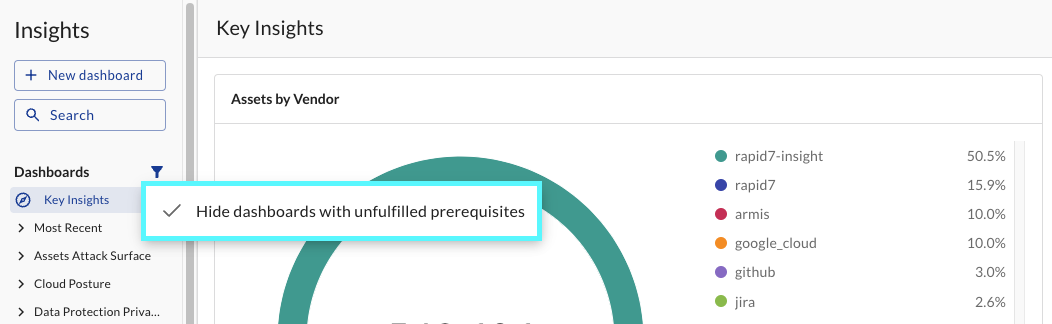 JupiterOne Insights prerequisite filter