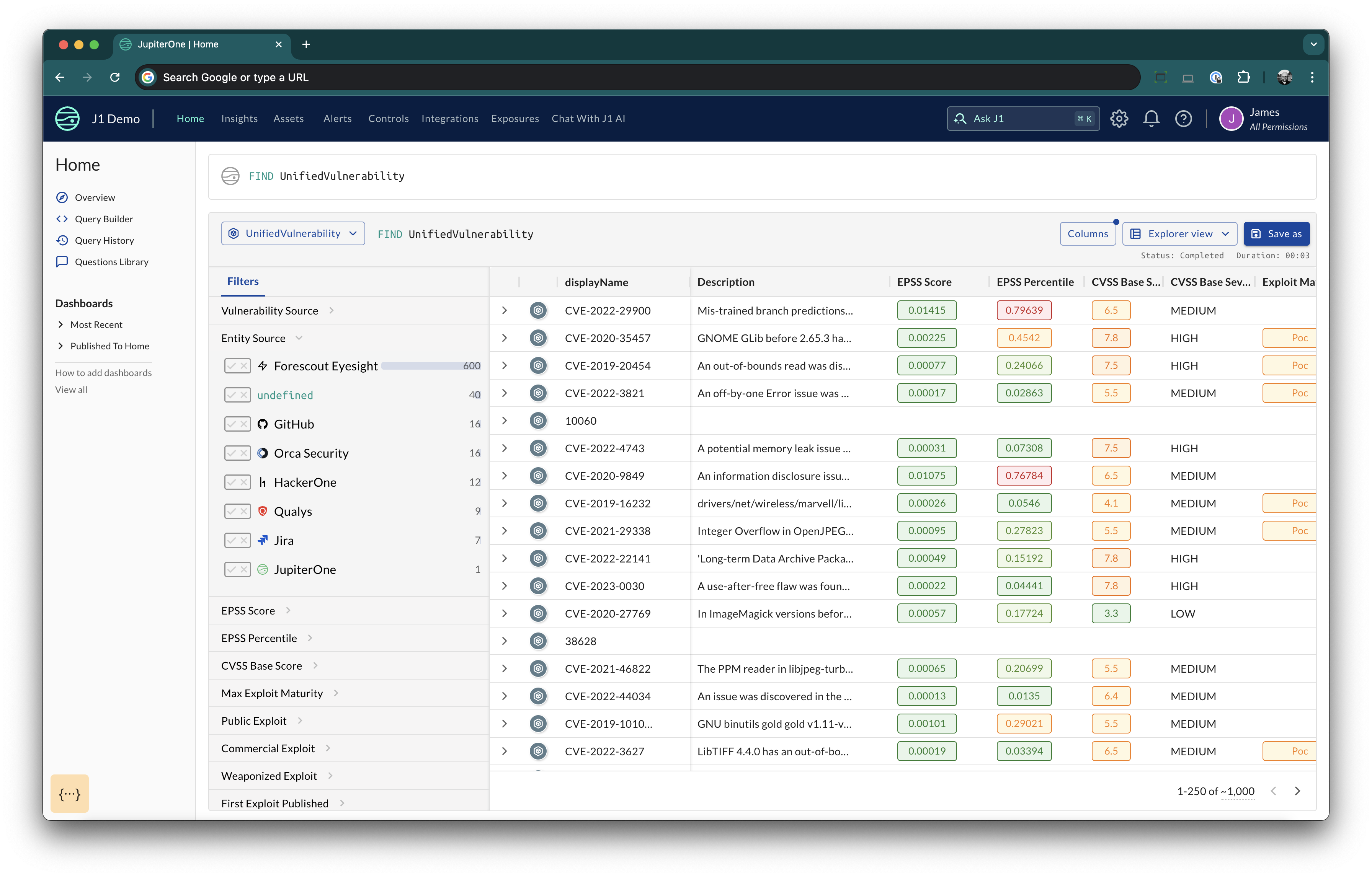 UnifiedVulnerability Explorer View