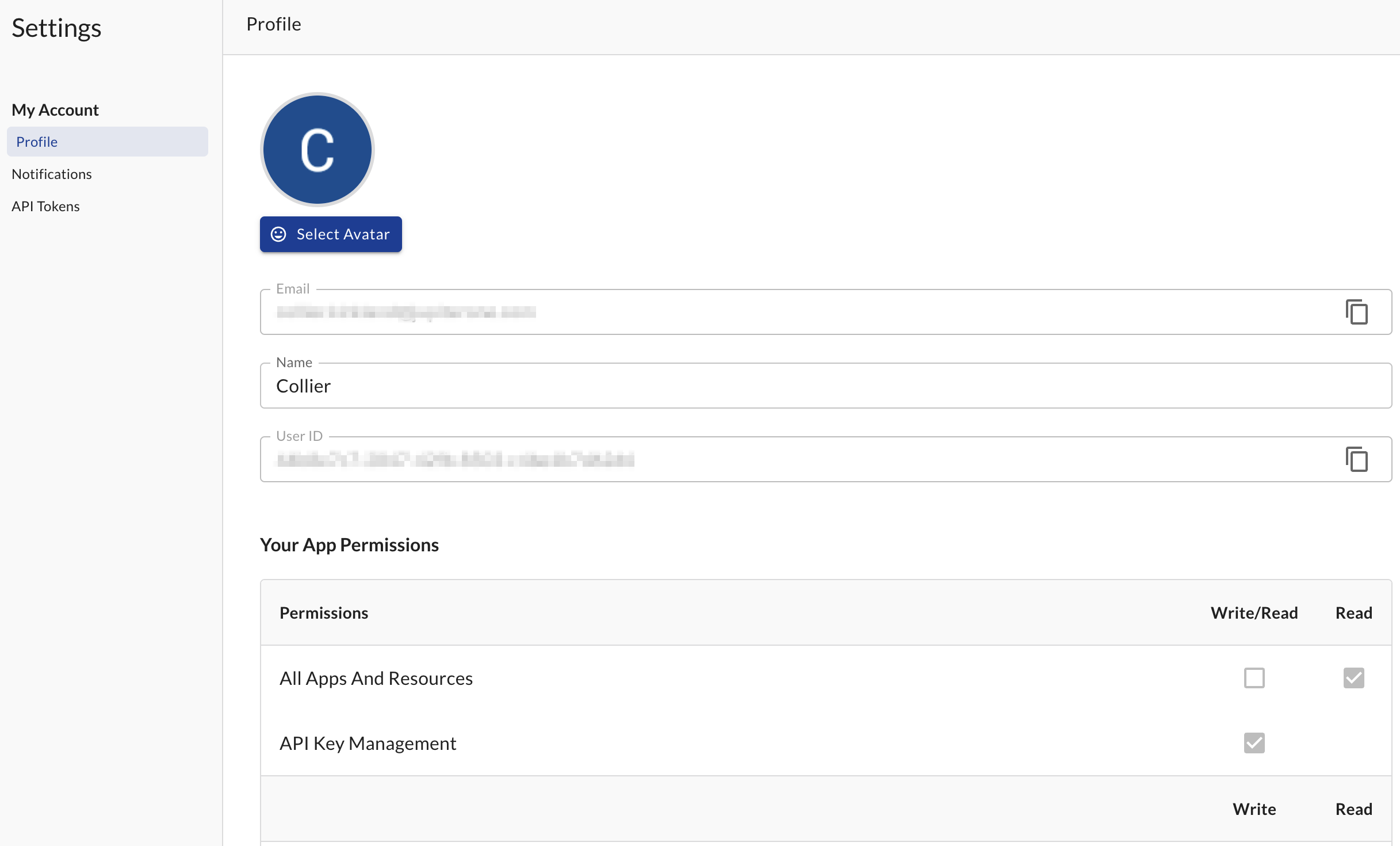 JupiterOne user settings